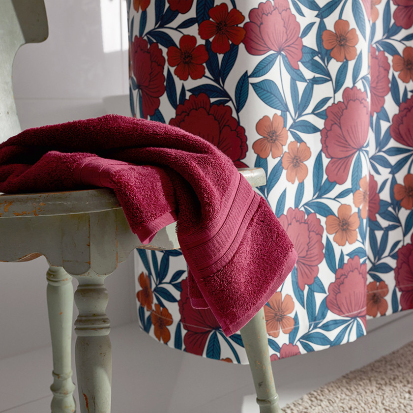 Turkish Cotton Hand Towel - Garnet,Garnet