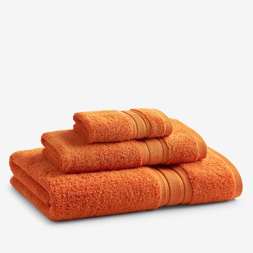 Turkish Cotton Washcloths, Set of 2 - Pumpkin,Pumpkin