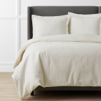 Classic Ultra-Cozy Cotton Velvet Flannel Solid Duvet Cover - Ivory, Twin/Twin XL