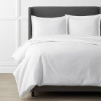 Luxe Ultra-Cozy Cotton Velvet Flannel Duvet Cover White, Queen
