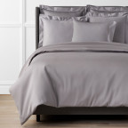 Premium Smooth Supima® Cotton Wrinkle-Free Sateen Duvet Cover - Silver, Twin/Twin XL