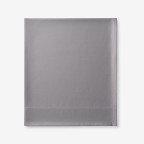 Premium Smooth Supima® Cotton Wrinkle-Free Sateen Flat Bed Sheet - Silver, Twin/Twin XL