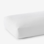 Luxe Ultra-Cozy Cotton Velvet Flannel Fitted Bed Sheet White, Full