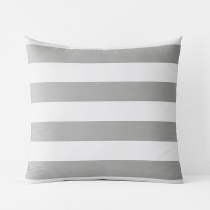 Awning Stripe Classic Soft Cotton Sham - Gray/White, Euro