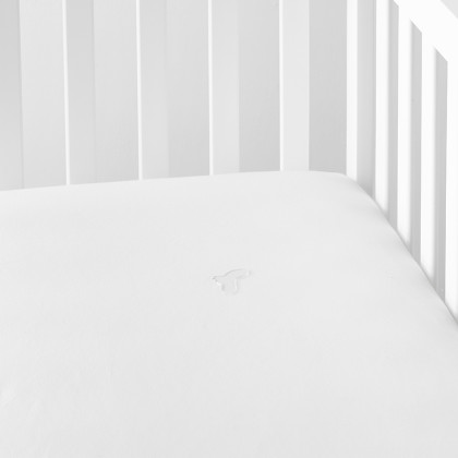 Jersey Waterproof Crib Mattress Cover - White
