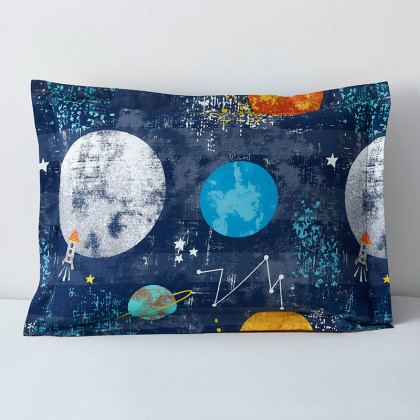 Space Travel Classic Cool Organic Cotton Percale Sham