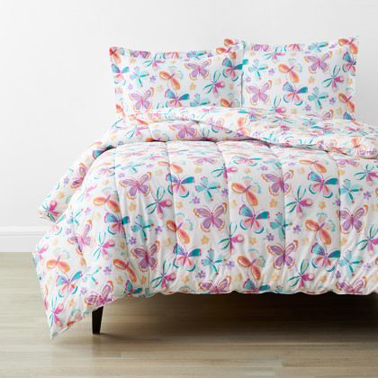 Butterflies Classic Cool Organic Cotton Percale Comforter Set