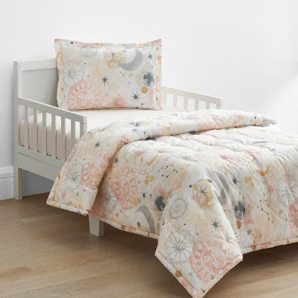 Celestial Classic Cool Organic Cotton Percale Toddler Comforter Set
