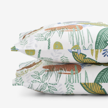 Jungle Classic Cool Organic Cotton Percale Pillowcase Set