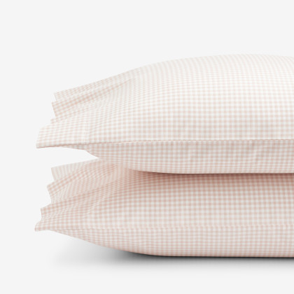 Ditsy Gingham Classic Cool Organic Cotton Percale Pillowcases