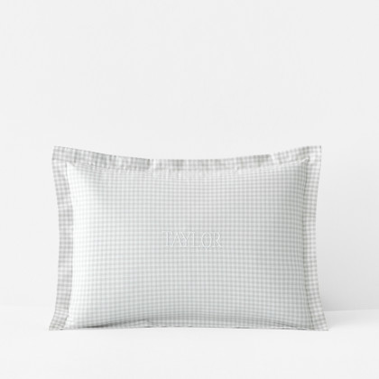 Ditsy Gingham Classic Cool Organic Cotton Percale Sham