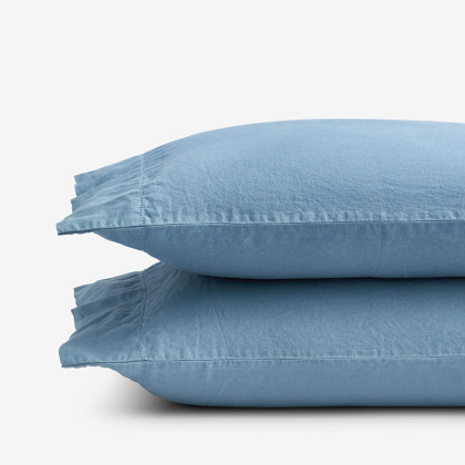 Premium Breathable Relaxed Linen Solid Pillowcase Set