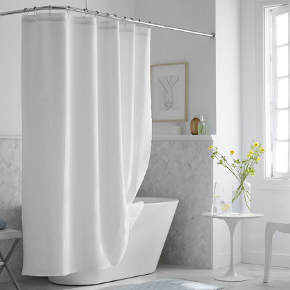 Premium Breathable Relaxed Linen Shower Curtain