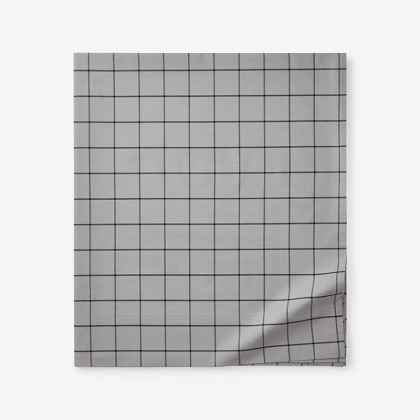 Block Plaid Classic Cool Cotton Percale Flat Bed Sheet
