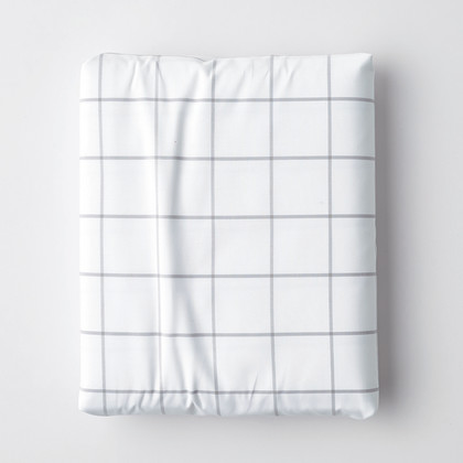 Block Plaid Classic Cool Cotton Percale Fitted Bed Sheet