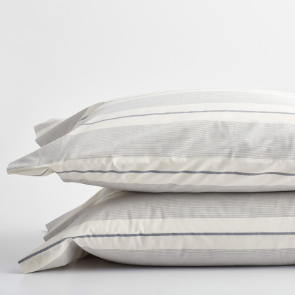 Wide Stripe Classic Cool Cotton Percale Pillowcases