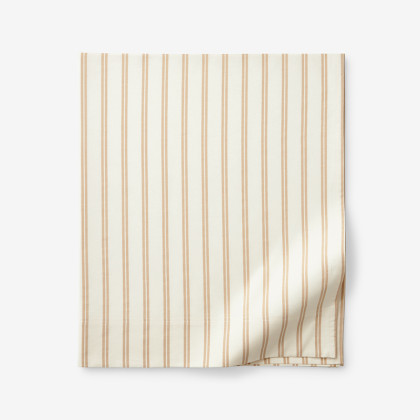 Narrow Stripe Classic Cool Cotton Percale Flat Bed Sheet