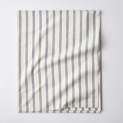 Narrow Stripe Classic Cool Cotton Percale Bed Duvet Cover