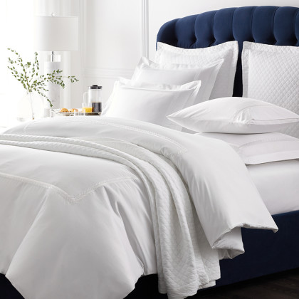 Hewett Luxe Smooth Egyptian Cotton Sateen Bed Sheet Set - White, Full