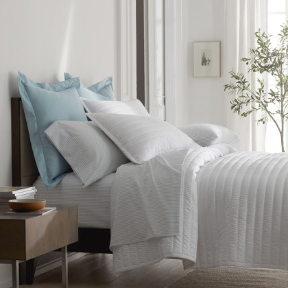 Premium Smooth Wrinkle-Free Sateen Quilted Coverlet - White, Twin/Twin XL