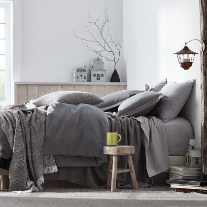 Premium Ultra-Cozy Cotton Flannel Pillowcase Set - Pearl Gray, King