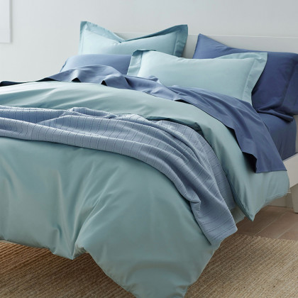 Premium Smooth Supima® Cotton Wrinkle-Free Sateen Bed Sheet Set - Cloud, Full