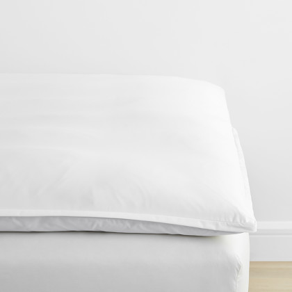 Classic Smooth Wrinkle-Free Sateen Featherbed Cover - White, Twin XL