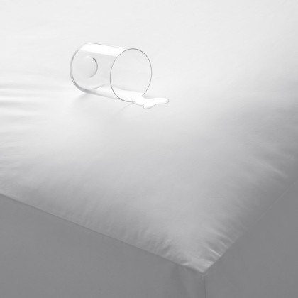 Classic Easy-Care Jersey Knit Waterproof Fitted Bed Sheet - White, Full