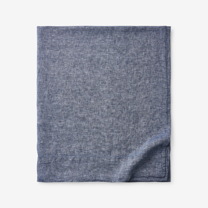 Premium Breathable Relaxed Chambray Linen Flat Sheet