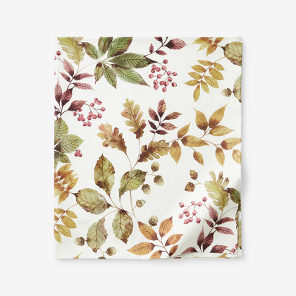 Fall Leaves Premium Smooth Wrinkle-Free Sateen Flat Bed Sheet