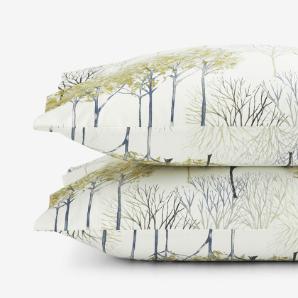 Winter Trees Premium Smooth Wrinkle-Free Sateen Pillowcase Set