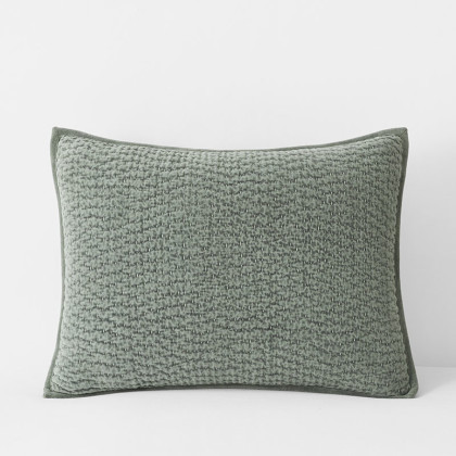Ophelia Handcrafted Quilted Sham - Sage, Standard