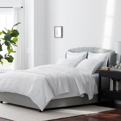 Brighton Premium Cool Egyptian Cotton Percale Bed Sheet Set - White, King