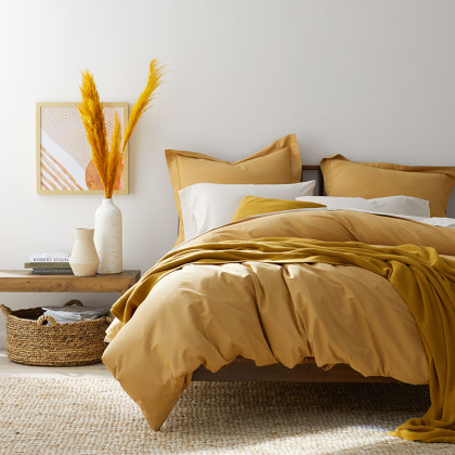 Brushed Cotton Duvet Cover - Nutmeg, Twin