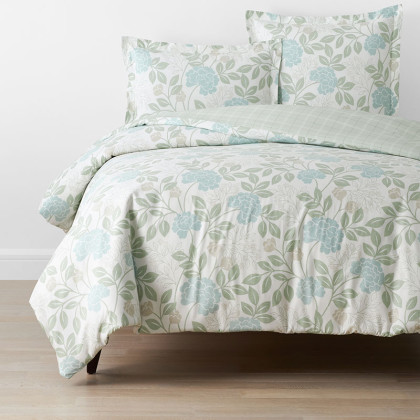 The Company Store Company Cotton Remi Ditsy Floral Blue King Cotton Percale  Duvet Cover 51080D-K-BLUE - The Home Depot