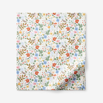 Strawberry Fields Classic Cool Cotton Percale Flat Bed Sheet