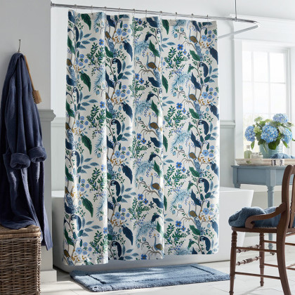 Peacock Classic Smooth Sateen Shower Curtain