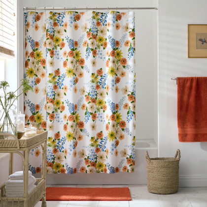 Autumn Bouquet Classic Cool Percale Shower Curtain