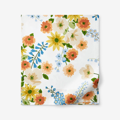 Autumn Bouquet Classic Cool Percale Flat Bed Sheet