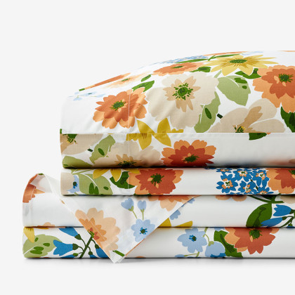 Autumn Bouquet Classic Cool Percale Bed Sheet Set