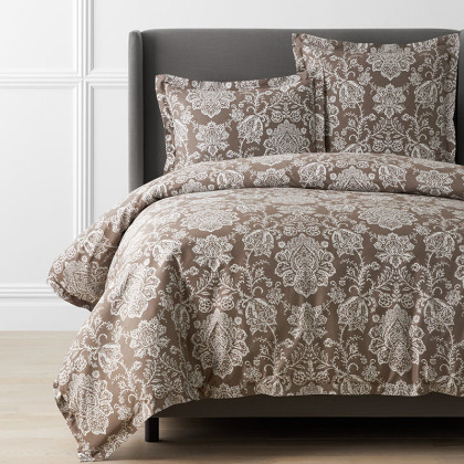 Imperial Damask Luxe Smooth Sateen Duvet Cover