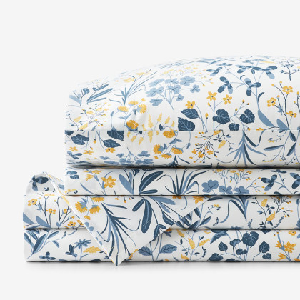 Palmeros Floral Premium Smooth Wrinkle-Free Sateen Bed Sheet Set