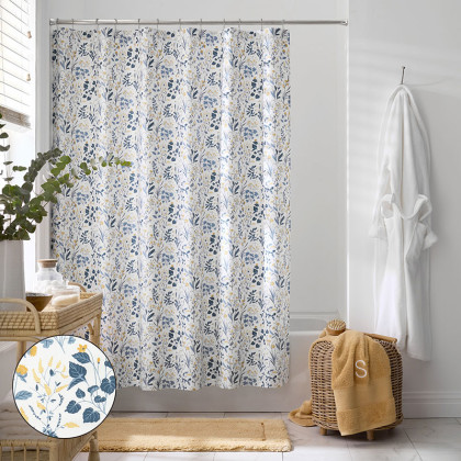 Palmeros Floral Premium Smooth Wrinkle-Free Sateen Shower Curtain