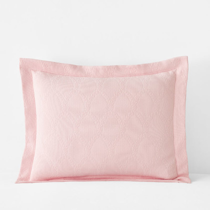 Laurel Matelasse Sham - Soft Pink, Standard