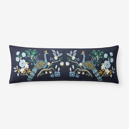 Peacock Decorative Lumbar Pillow Cover
