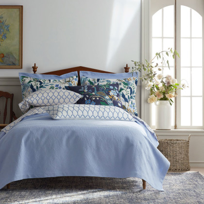 Laurel Decorative Pillow Cover - Blue