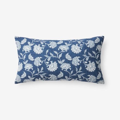 Floral Decorative Lumbar Pillow Cover