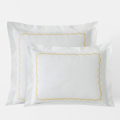 Scallop Embroidered Premium Cool Egyptian Percale Sham