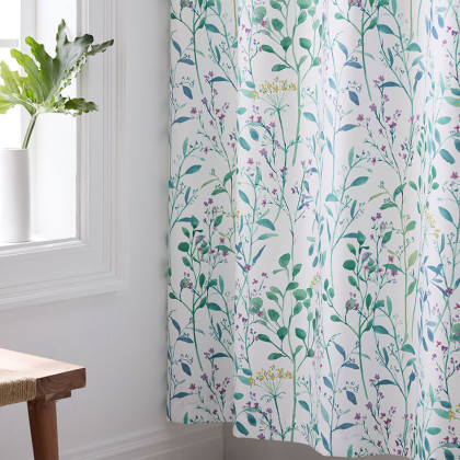 Spring Floral Vine Premium Smooth Wrinkle-Free Sateen Shower Curtain - White Multi