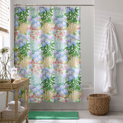 Floral Blossom Classic Cool Percale Shower Curtain